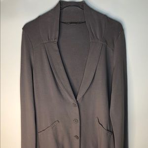 Gray Cotton Cardigan